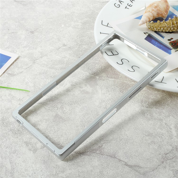 Slide-on Metal Bumper Frame Case for Sony Xperia XZs / XZ - Silver-1