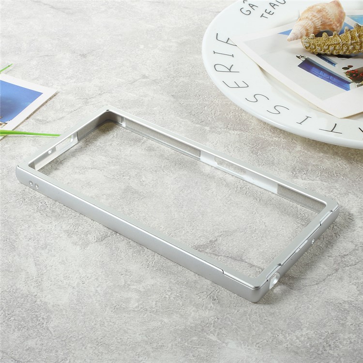 Slide-on Metal Bumper Frame Case for Sony Xperia XZs / XZ - Silver-2