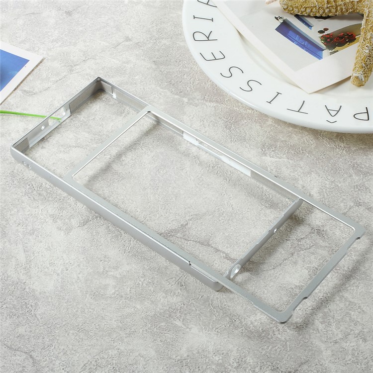 Slide-on Metal Bumper Frame Case for Sony Xperia XZs / XZ - Silver-3