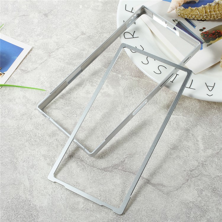 Slide-on Metal Bumper Frame Case for Sony Xperia XZs / XZ - Silver-4