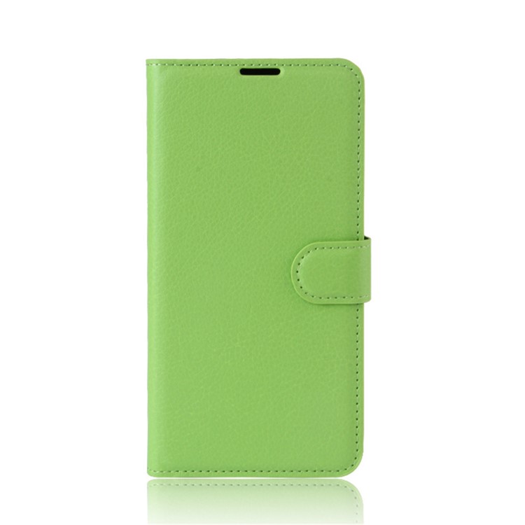 Litchi Skin PU Leather Stand Case for Sony Xperia XZ Premium - Green-2