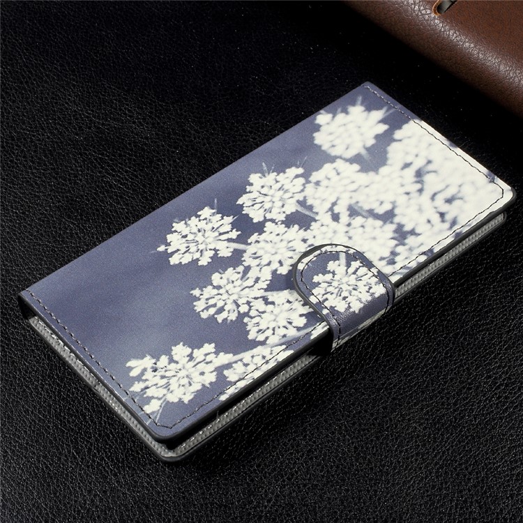 Patterned Wallet Leather Mobile Casing Cover for Sony Xperia XA1 - Flowers Pattern-3