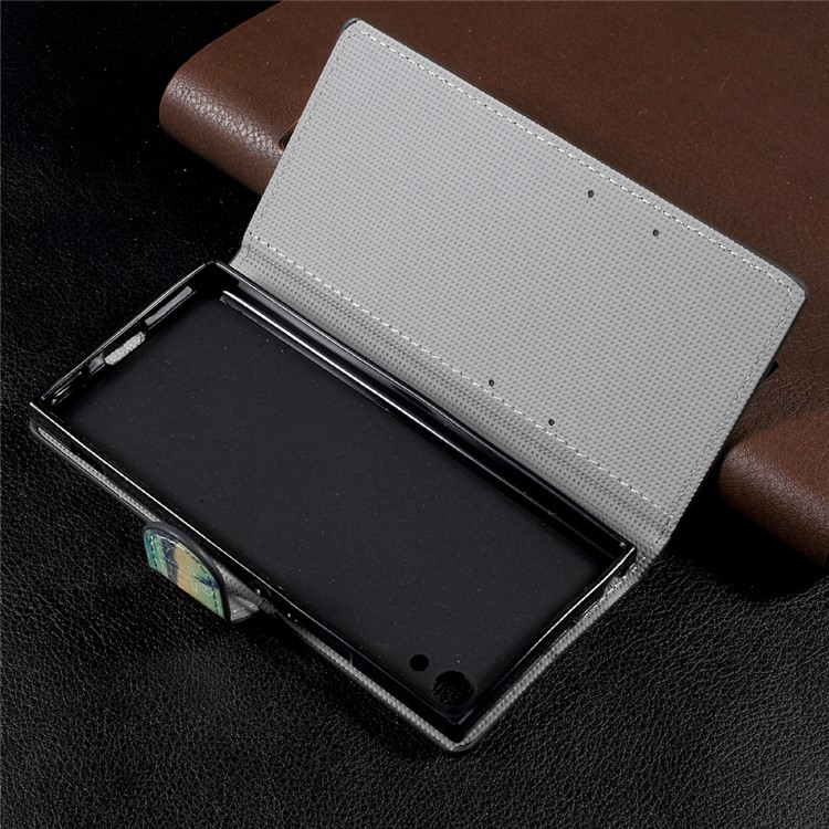 Wallet Leather Folio Pattern Case Cover for Sony Xperia XA1 - Anchor Pattern-5