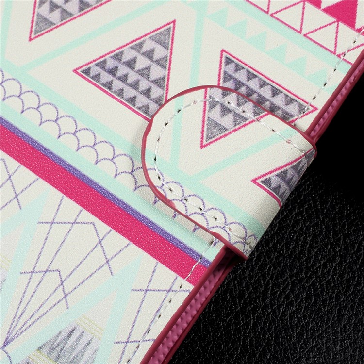 Patterned Leather Wallet Stand Mobile Phone Shell for Sony Xperia XA1 - Tribal Tribe-5