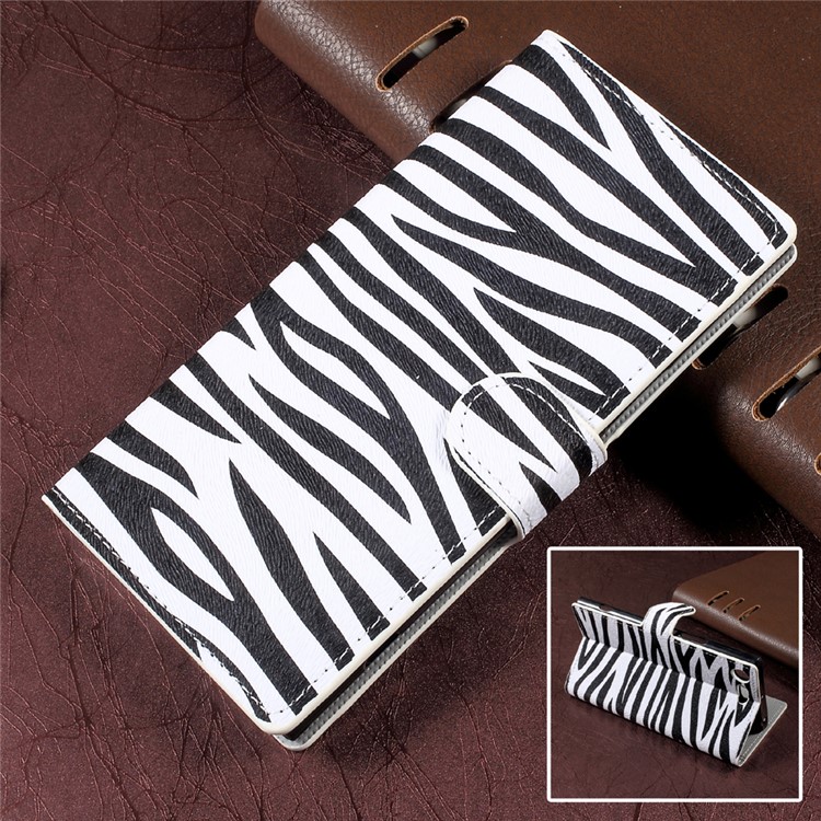 For Sony Xperia XZ Premium Zebra Patterned Leather Wallet Stand Cell Phone Case-1