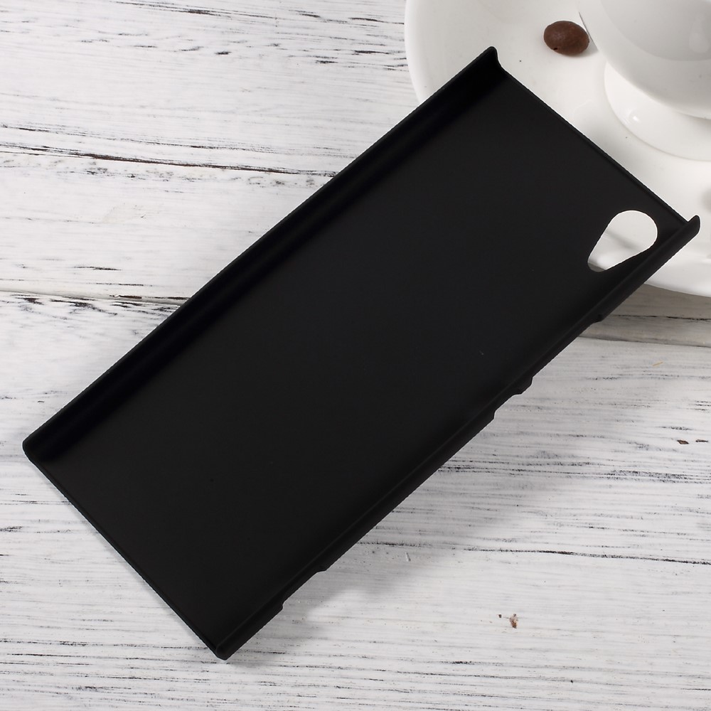 Case de Plástico Duro de Goma Para Sony Xperia XA1 - Negro