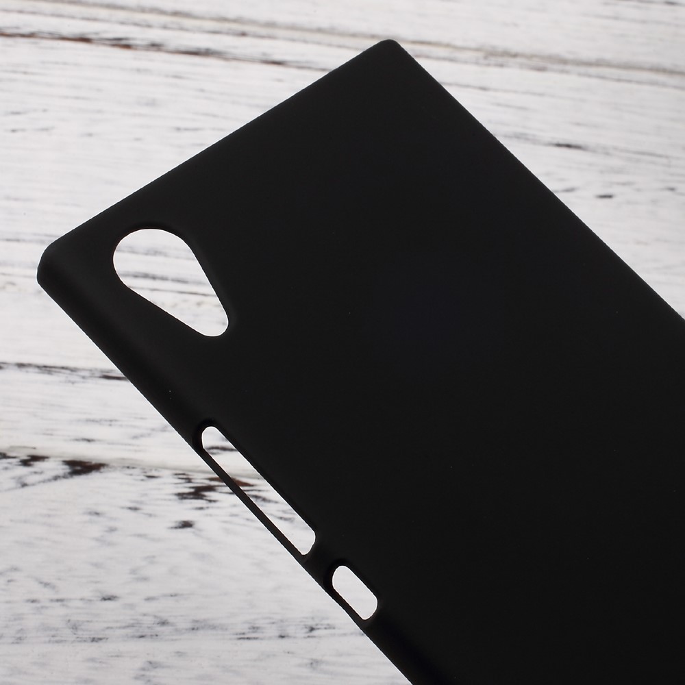 Case de Plástico Duro de Goma Para Sony Xperia XA1 - Negro