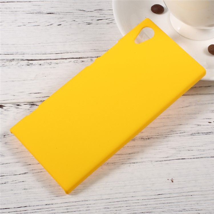 Rubberized Hard Case Shell for Sony Xperia XA1 - Yellow-1