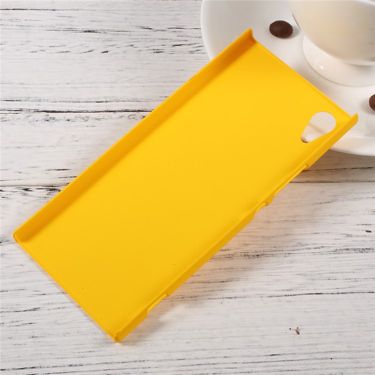 Rubberized Hard Case Shell for Sony Xperia XA1 - Yellow-2
