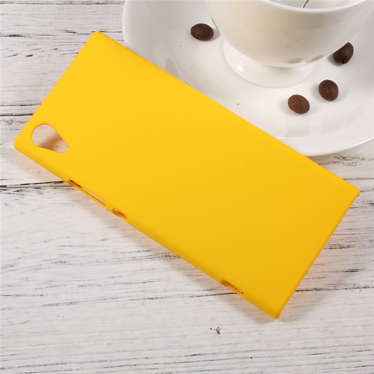 Rubberized Hard Case Shell for Sony Xperia XA1 - Yellow-3