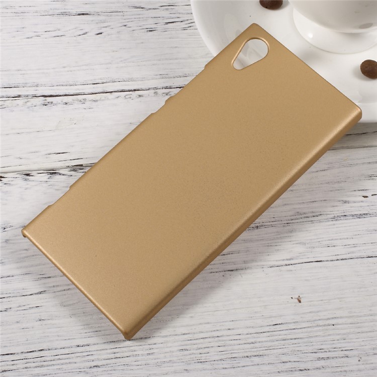 Rubberized Hard Phone Case for Sony Xperia XA1 - Gold-1