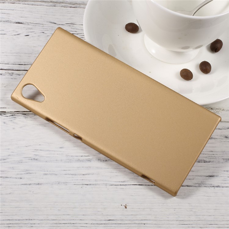 Rubberized Hard Phone Case for Sony Xperia XA1 - Gold-3