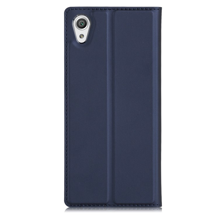 PU Leather Card Holder Stand Phone Shell for Sony Xperia XA1 Ultra - Dark Blue-9