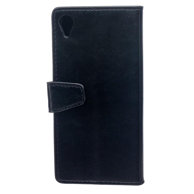 Crazy Horse Leather Wallet Case for Sony Xperia L1 - Black-2