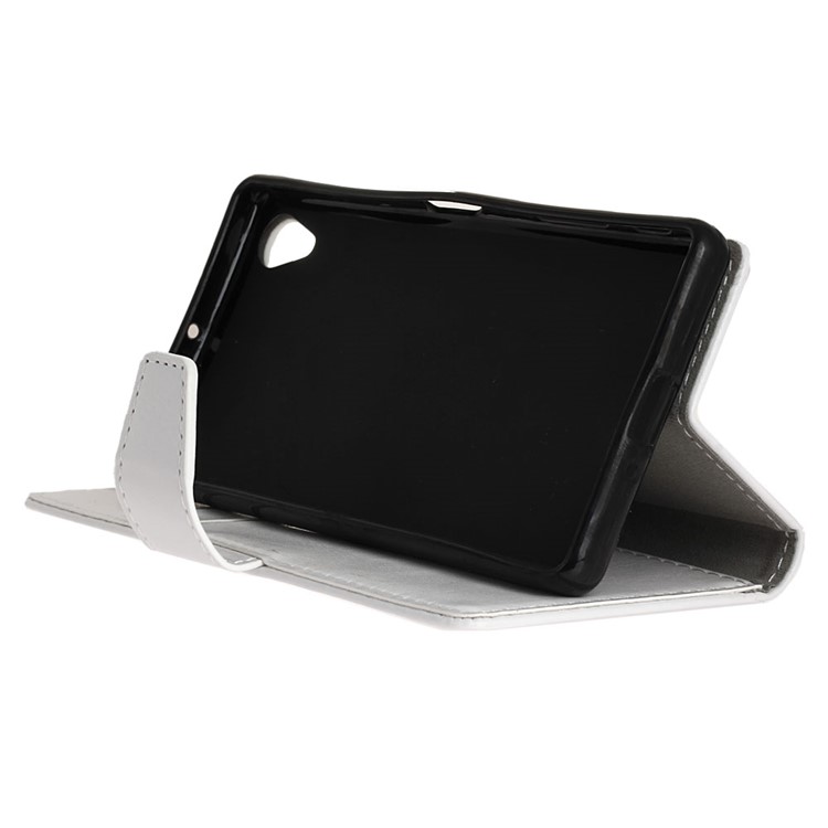 Crazy Horse Leather Wallet Cover for Sony Xperia L1 - White-6