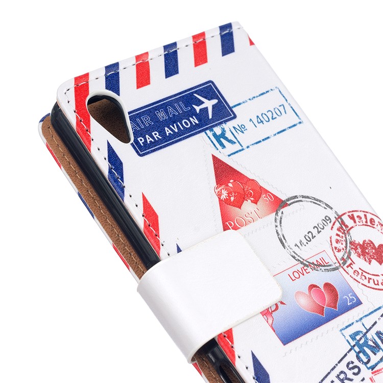 Patterned Wallet Stand Leather Mobile Case for Sony Xperia L1 - Personal Love Mail-5