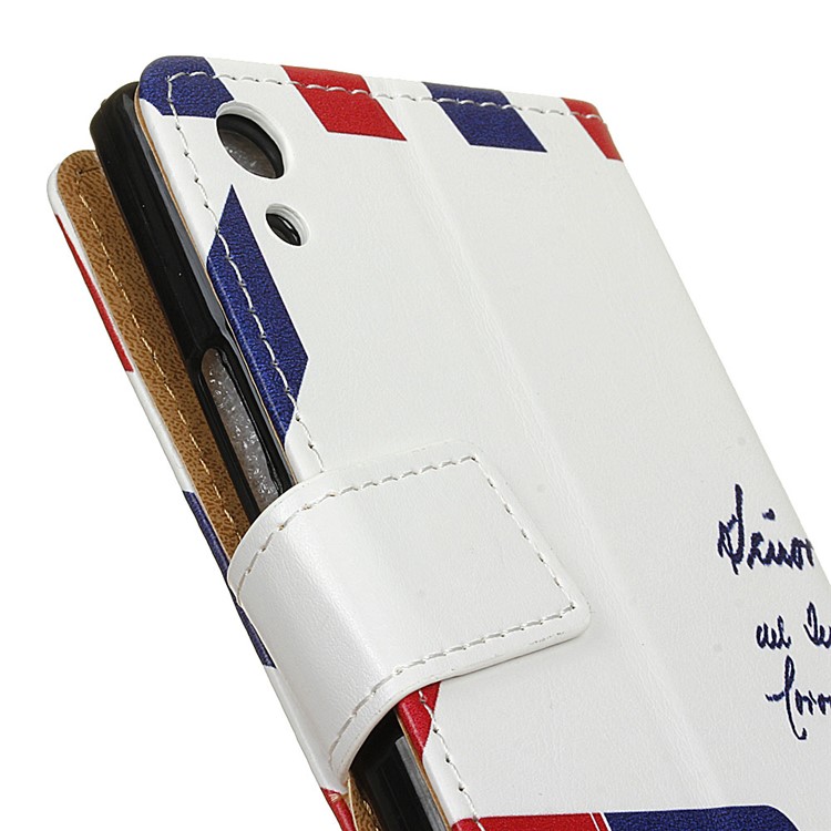 Patterned Leather Wallet Mobile Phone Case for Sony Xperia XA1 - Envelope-3