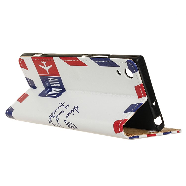 Patterned Leather Wallet Mobile Phone Case for Sony Xperia XA1 - Envelope-4