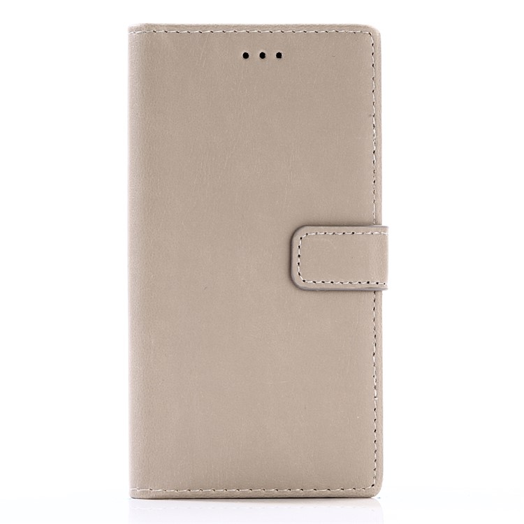 Retro Style Crazy Horse Leather Wallet Phone Case for Sony Xperia XZs / XZ - Grey-1