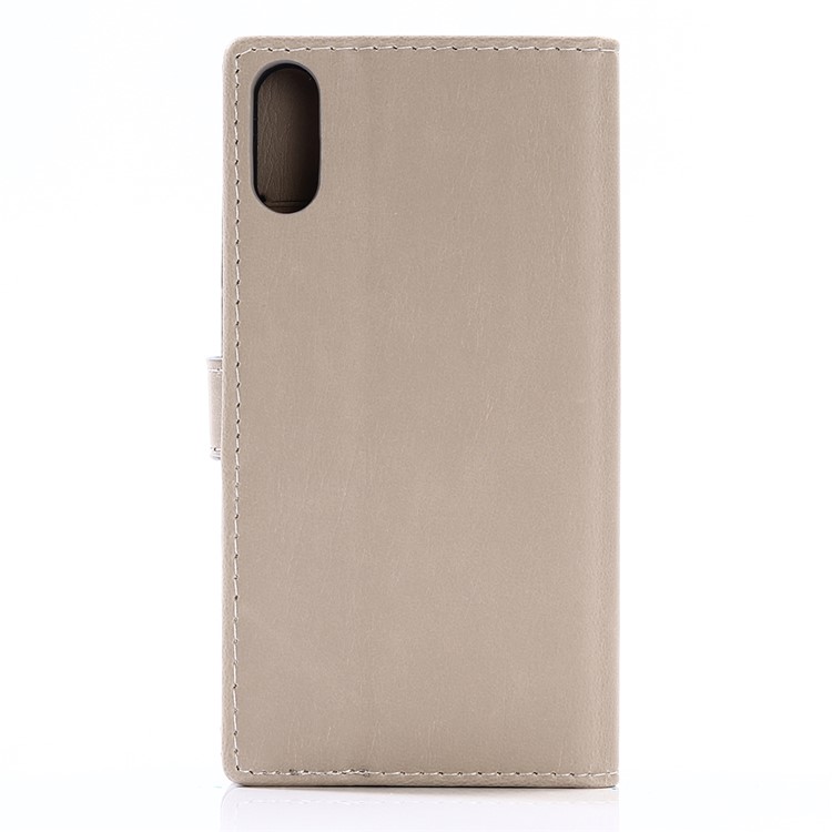 Retro Style Crazy Horse Leather Wallet Phone Case for Sony Xperia XZs / XZ - Grey-2