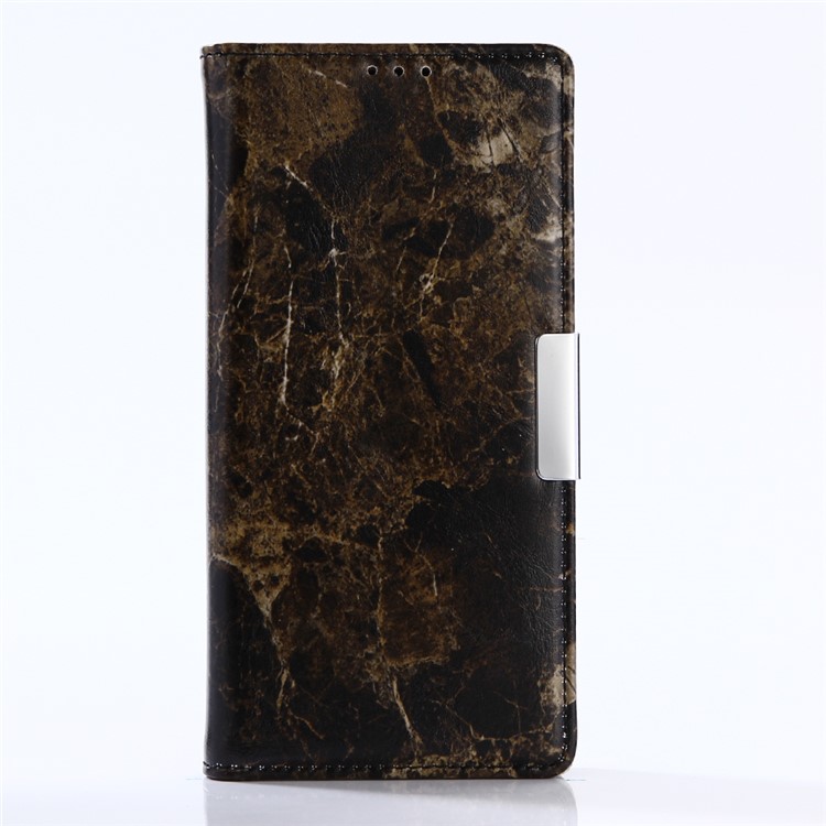 Marble Pattern Wallet Stand Leather Mobile Case for Sony Xperia XA1 - Black-1