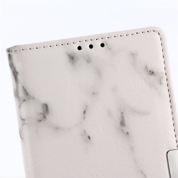 Marmor Muster Leder Brieftasche Case Cover für Sony Xperia XA1 - Weiß-7
