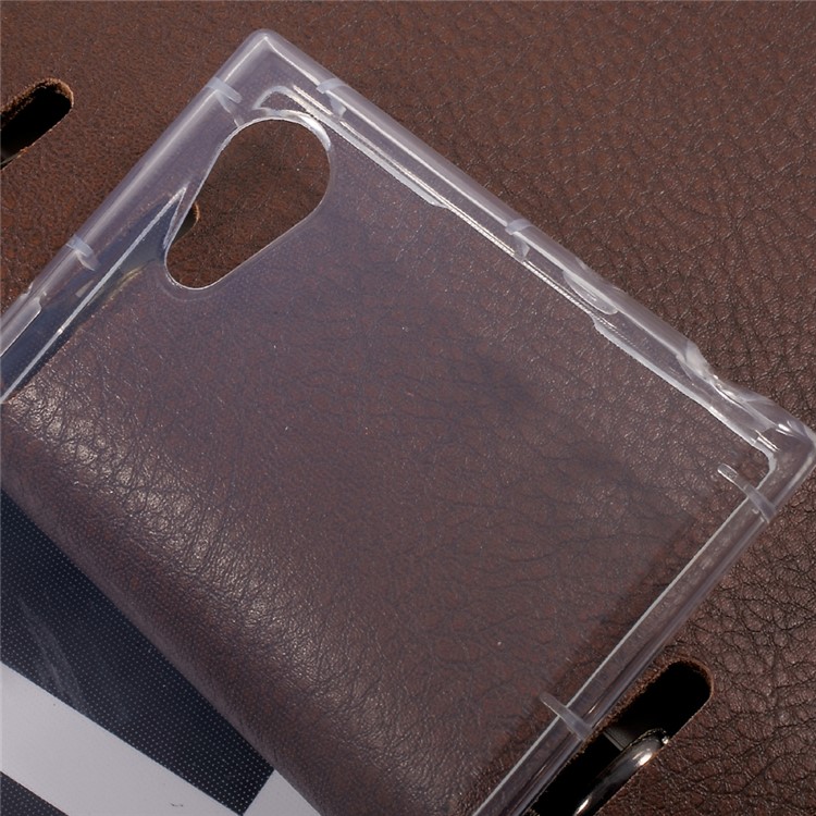 Drop-resistant Clear TPU Back Phone Case for Sony Xperia XA1-4