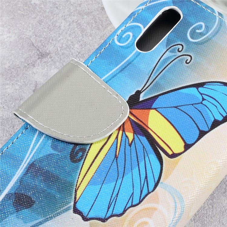 Pattern Printing Leather Wallet Folio Flip Case for Sony Xperia XZs / XZ - Beautiful Butterfly-10