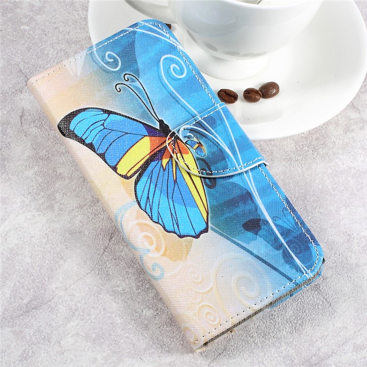 Pattern Printing Leather Wallet Folio Flip Case for Sony Xperia XZs / XZ - Beautiful Butterfly-3