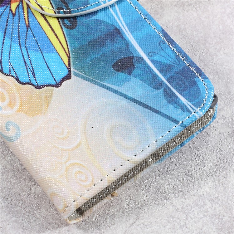 Pattern Printing Leather Wallet Folio Flip Case for Sony Xperia XZs / XZ - Beautiful Butterfly-7