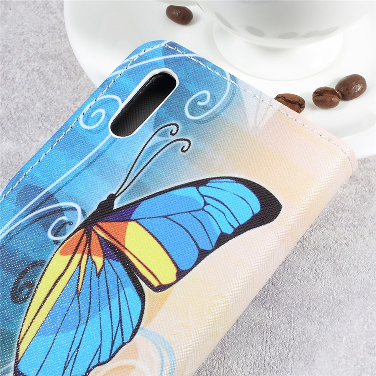 Pattern Printing Leather Wallet Folio Flip Case for Sony Xperia XZs / XZ - Beautiful Butterfly-8