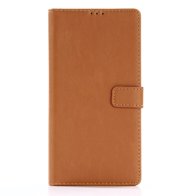 Crazy Horse Retro Style Wallet Leather Stand Mobile Shell for Sony Xperia XA1 Ultra - Brown-1