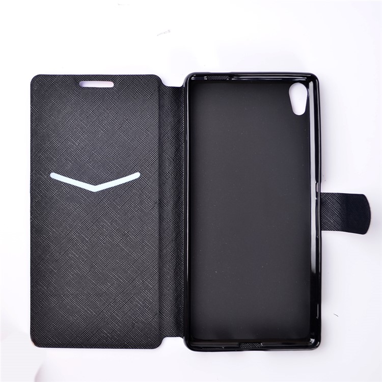 Pattern Printing Leather Card Holder Case for Sony Xperia XA Ultra - Dandelion and Quote-6