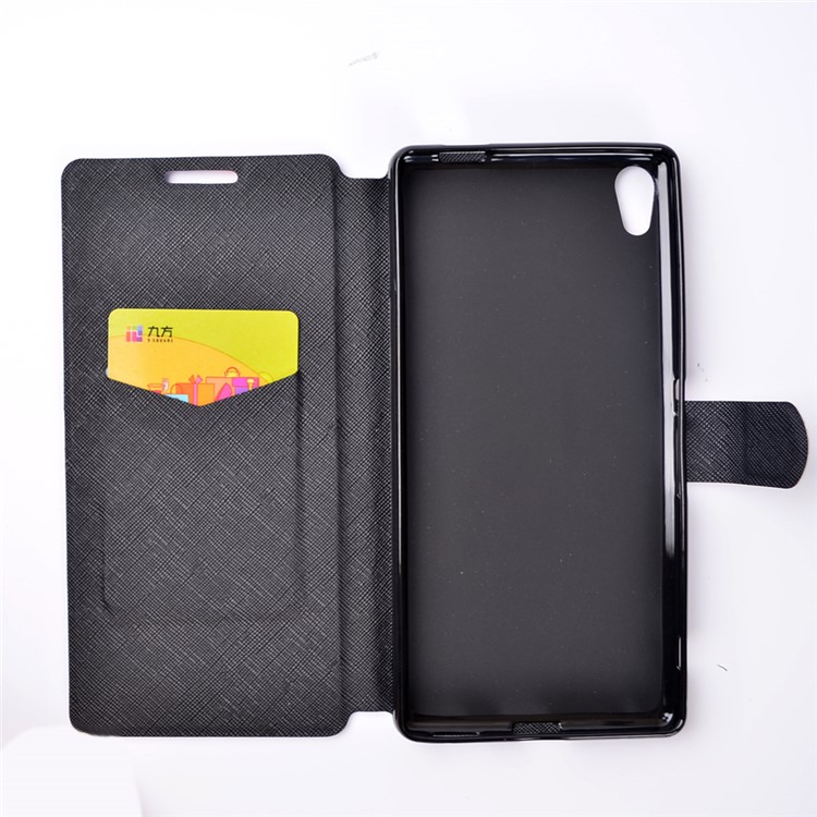 Pattern Printing Leather Card Holder Case for Sony Xperia XA Ultra - Dandelion and Quote-7