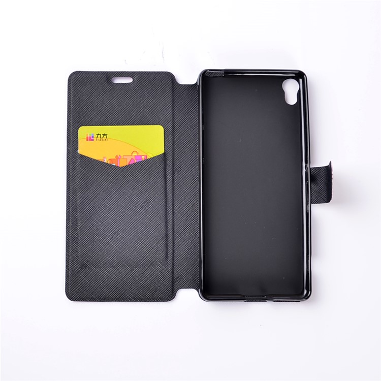Pattern Printing Leather Folio Case for Sony Xperia XA / XA Dual - Dandelion and Quote-10