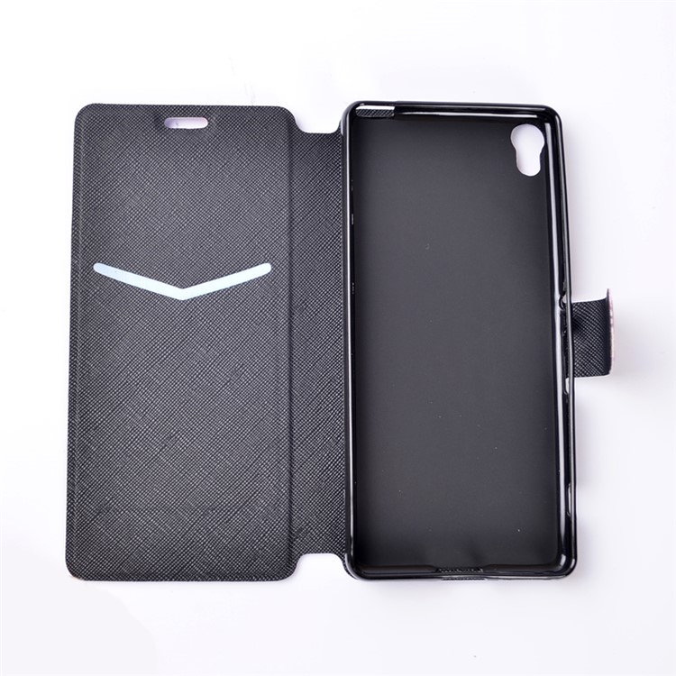 Pattern Printing Leather Folio Case for Sony Xperia XA / XA Dual - Dandelion and Quote-9