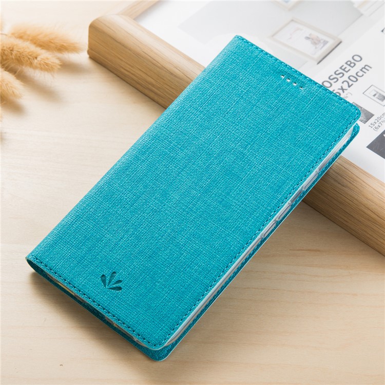 VILI DMX Style Cross Texture Leather Card Slot Stand Phone Shell for Sony Xperia XA1 - Blue-1