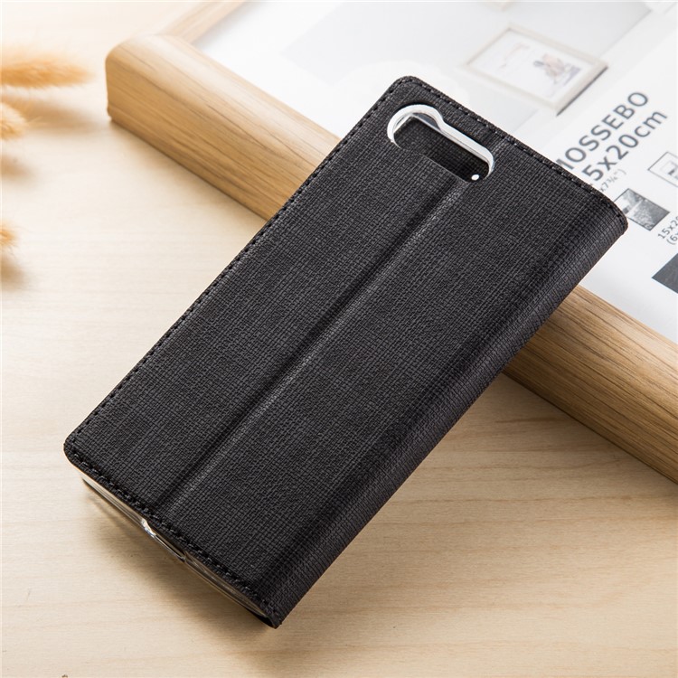 VILI DMX Style Magnetic Leather Flip Case Cover for Sony Xperia XZ Premium - Black-2