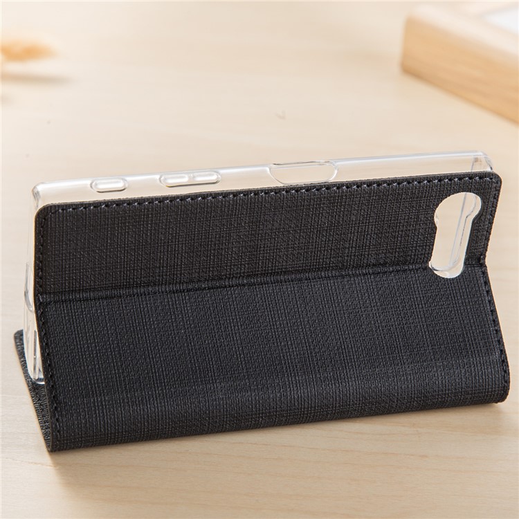 VILI DMX Style Magnetic Leather Flip Case Cover for Sony Xperia XZ Premium - Black-4