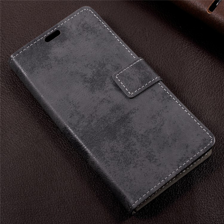Retro Style PU Leather Card Holder Cover Case for Sony Xperia L1 - Grey-3