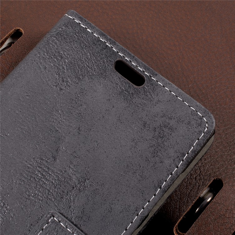 Retro Style PU Leather Card Holder Cover Case for Sony Xperia L1 - Grey-7