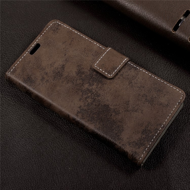 Retro Style PU Leather Stand Phone Case with Card Slots for Sony Xperia L1 - Brown-3