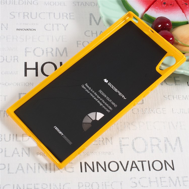 MERCURY GOOSPERY for Sony Xperia XA1 Ultra Flash Powder TPU Cell Phone Casing - Yellow-2