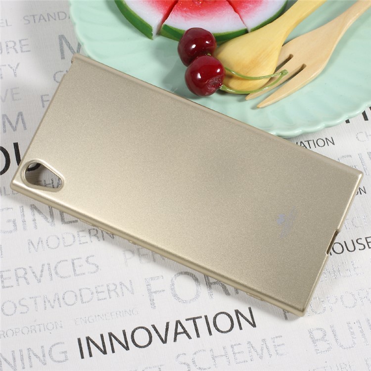 MERCURY GOOSPERY Flash Powder Flexible TPU Jelly Case for Sony Xperia XA1 Ultra - Gold-3