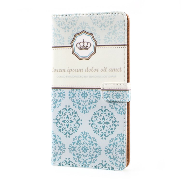 Pattern Printing PU Leather Cover Case for Sony Xperia XZ Premium - Damask Flower-1