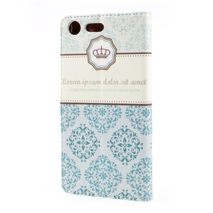 Pattern Printing PU Leather Cover Case for Sony Xperia XZ Premium - Damask Flower-2