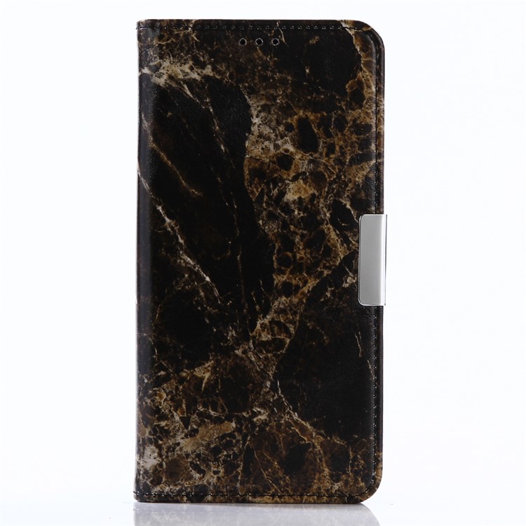 Para Sony Xperia L1 Bolsa De Couro Para Carteira De Couro De Padrão De Mármore - Preto-1