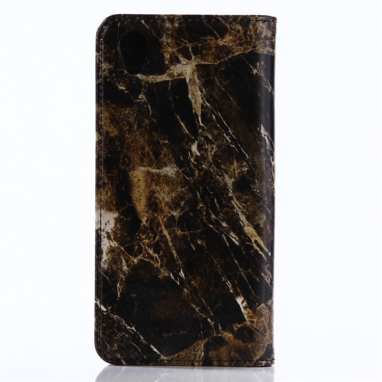 Para Sony Xperia L1 Bolsa De Couro Para Carteira De Couro De Padrão De Mármore - Preto-2