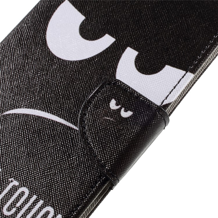 Pattern Printing Leather Wallet Stand Flip Case for Sony Xperia XA1 Ultra - Do Not Touch My Phone-8