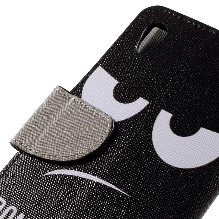 Pattern Printing Leather Wallet Stand Flip Case for Sony Xperia XA1 Ultra - Do Not Touch My Phone-9